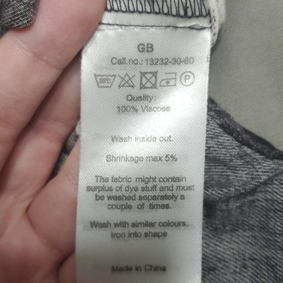 Dark Grey Patterned Top - Picture 4 of 4